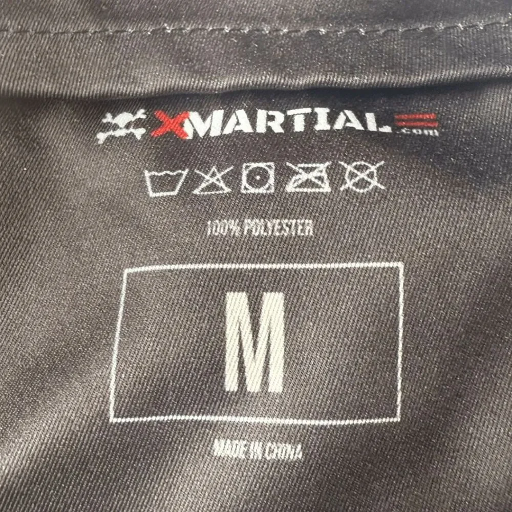 XMartial Men's‎ Satin Skull Lined Drawstring Athletic Shorts Black Medium